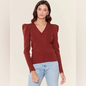 ASTR THE LABEL Suki Sweater in Burnt Amber NWT